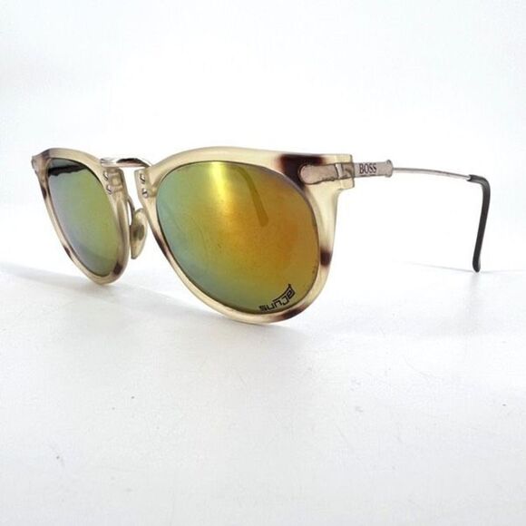 Vintage RARE BOSS x Sunjet Tortoise Mirror Sunglasses Sunnies Austria - Picture 2 of 10